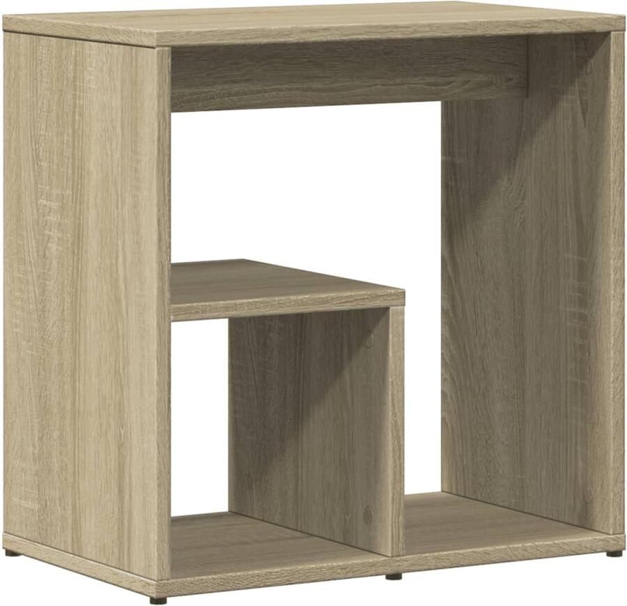 VidaXL Bijzettafel Bijzettafels Salontafel Tafel Bijzettafel 50x30x50 cm spaanplaat sonoma eikenkleurig