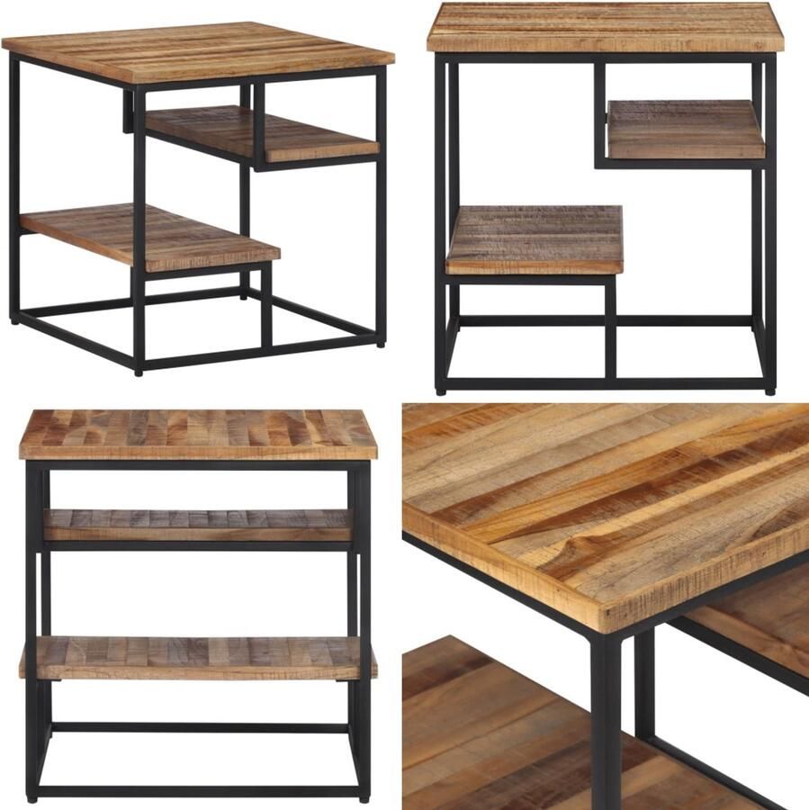 VidaXL Bijzettafel 50x50x50 cm massief gerecycled teakhout Bijzettafel Bijzettafels Salontafel Tafel