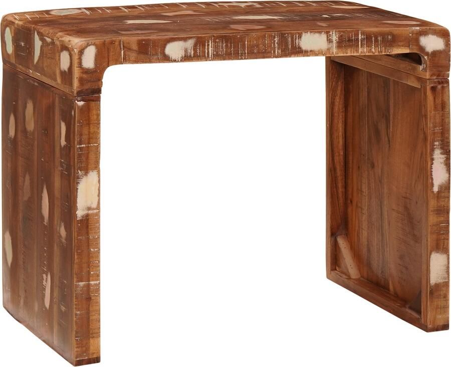 VidaXL Bijzettafel 60 x 35 x 46 cm Massief gerecycled hout