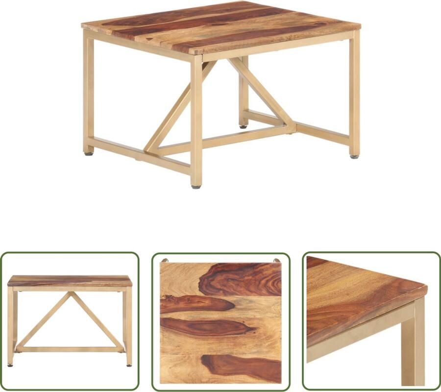 VidaXL Bijzettafel 60x60x40 cm Massief Hout Bijzettafel Tafel Houten Bijzet Tafels Scandinavische Meubelen Design Bijzettafel Bruine Bijzettafel