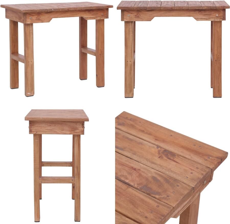 VidaXL Bijzettafel 70x35x60 cm massief mahoniehout Bijzettafel Bijzettafels Bijzettafeltje Bijzettafeltjes