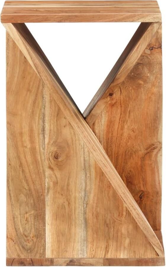 The Living Store Bijzettafel Acaciahout 35x35x55 cm Rustiek houten design Bijzettafel Acacia Meubilair Rustieke Meubels Houten Bijzetkast Kleine Tafel - Foto 2