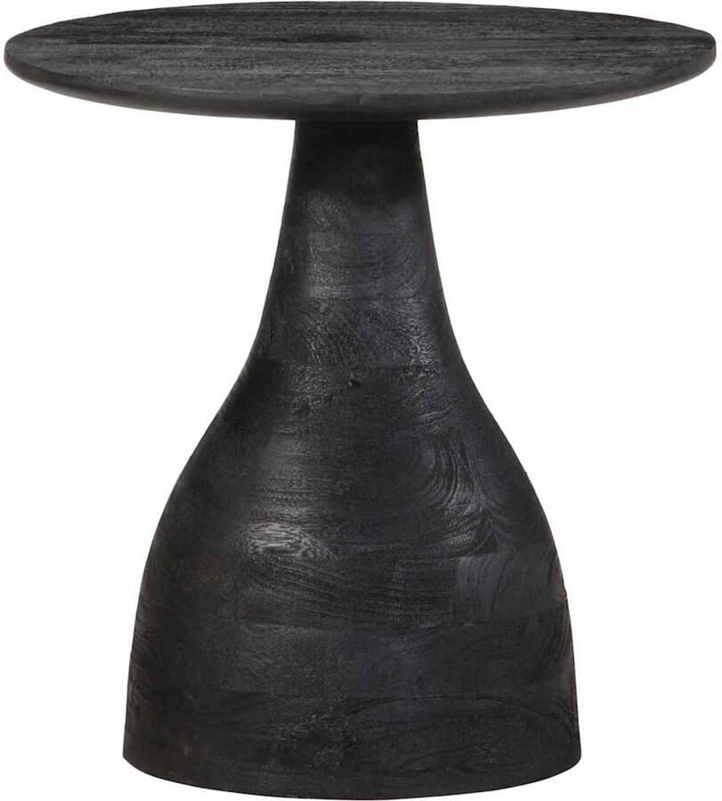 VidaXL Bijzettafel Bijzettafels Accenttafel Bank Bijzettafel Ø40x40 cm massief mangohout zwart