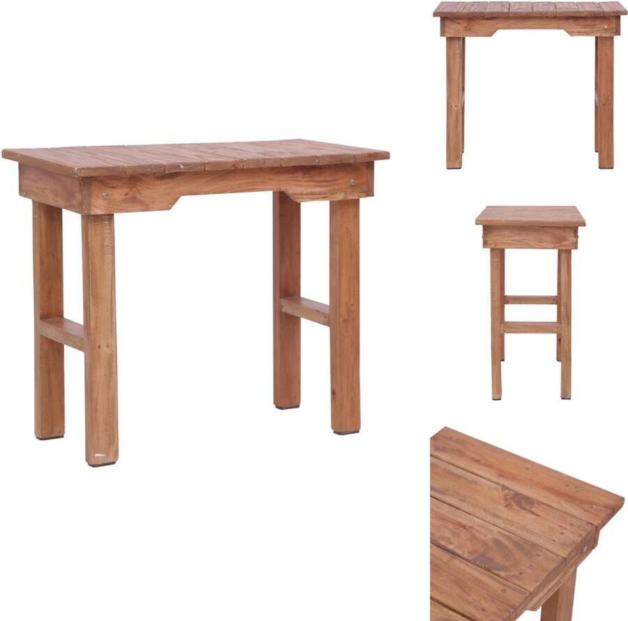 VidaXL Bijzettafel Bijzettafels Bijzettafeltje Bijzettafeltjes Bijzettafel 70x35x60 cm massief mahoniehout