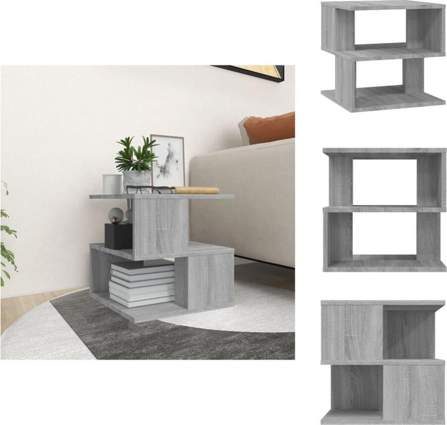 VidaXL -Bijzettafel-40x40x40-cm-bewerkt-hout-grijs-sonoma-eikenkleurig