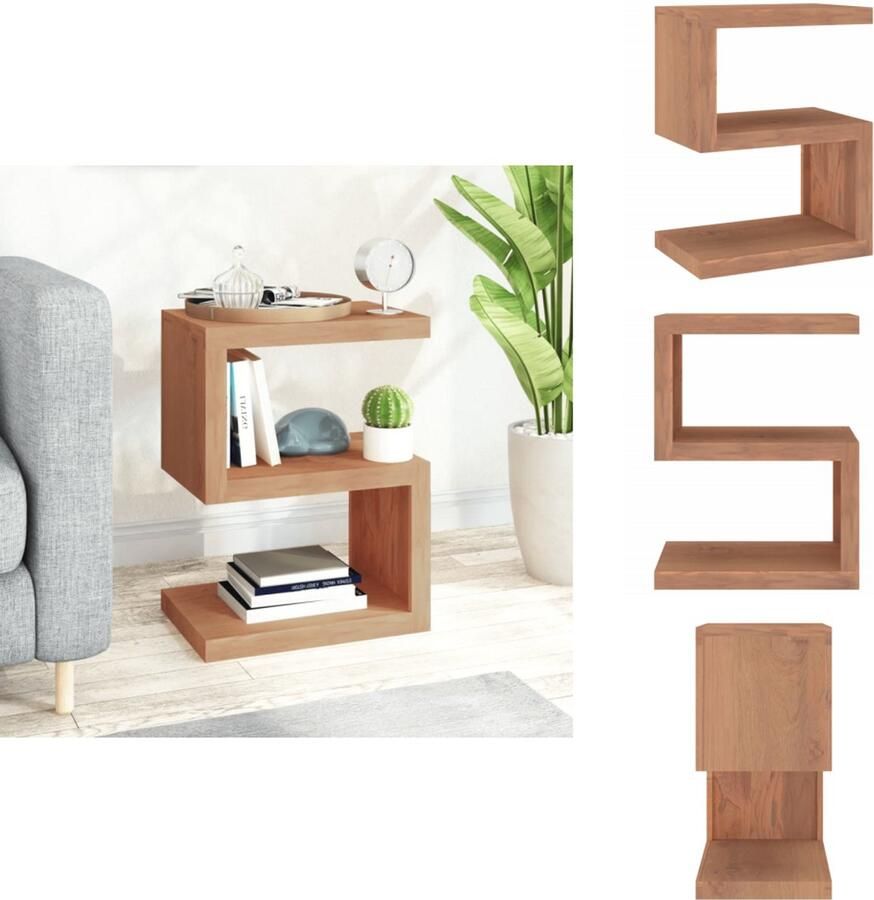VidaXL Bijzettafel Bijzettafels Eindtafel Salontafel Bijzettafel 45x30x60 cm mass––ief teakhout
