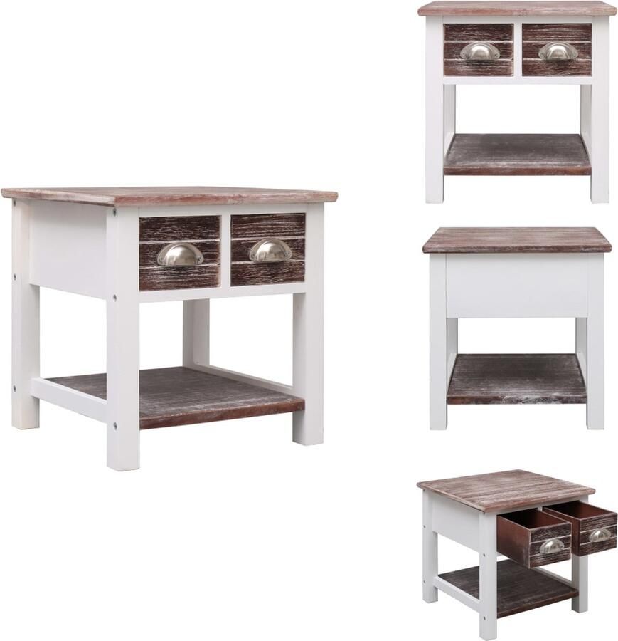 VidaXL Bijzettafel Bijzettafels Koffietafel Koffietafels Bijzettafel 40x40x40 cm paulowniahout bruin