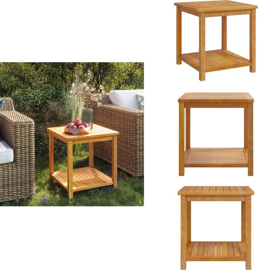 VidaXL Bijzettafel Bijzettafels Salontafel Salontafels Bijzettafel 45x45x45 cm massief acaciahout