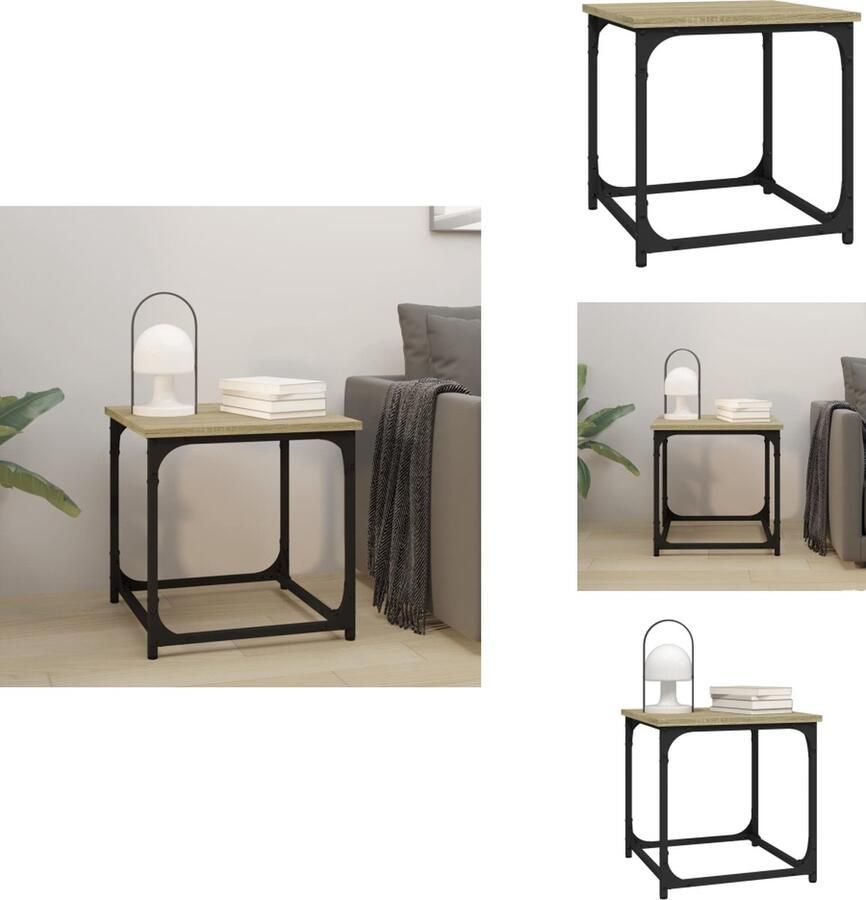VidaXL Bijzettafel Bijzettafels Salontafel Salontafels Salontafel 40x40x40 cm bewerkt hout sonoma eikenkleurig