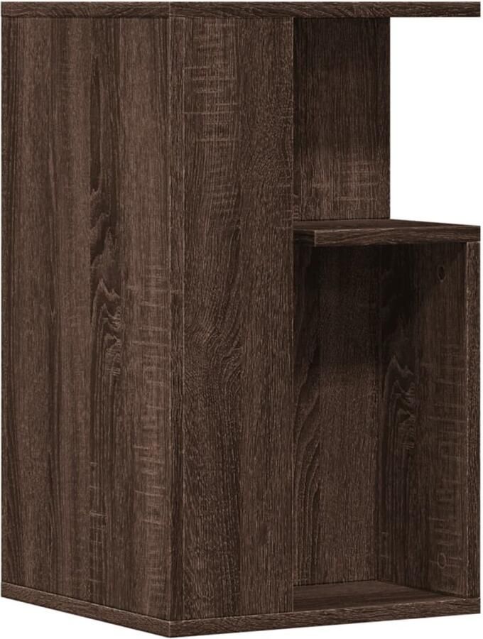 VidaXL Bijzettafel 35x35x60 cm bewerkt hout bruin eikenkleurig Bijzettafel Bijzettafels Salontafel Tafel