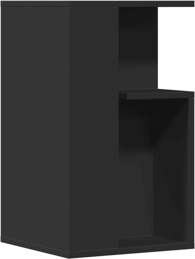 VidaXL Bijzettafel 35x35x60 cm bewerkt hout zwart Bijzettafel Bijzettafels Salontafel Tafel