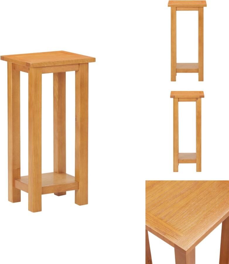 VidaXL Bijzettafel Bijzettafels Wandtafel Wandtafels Bijzettafel 27x24x55 cm massief eikenhout