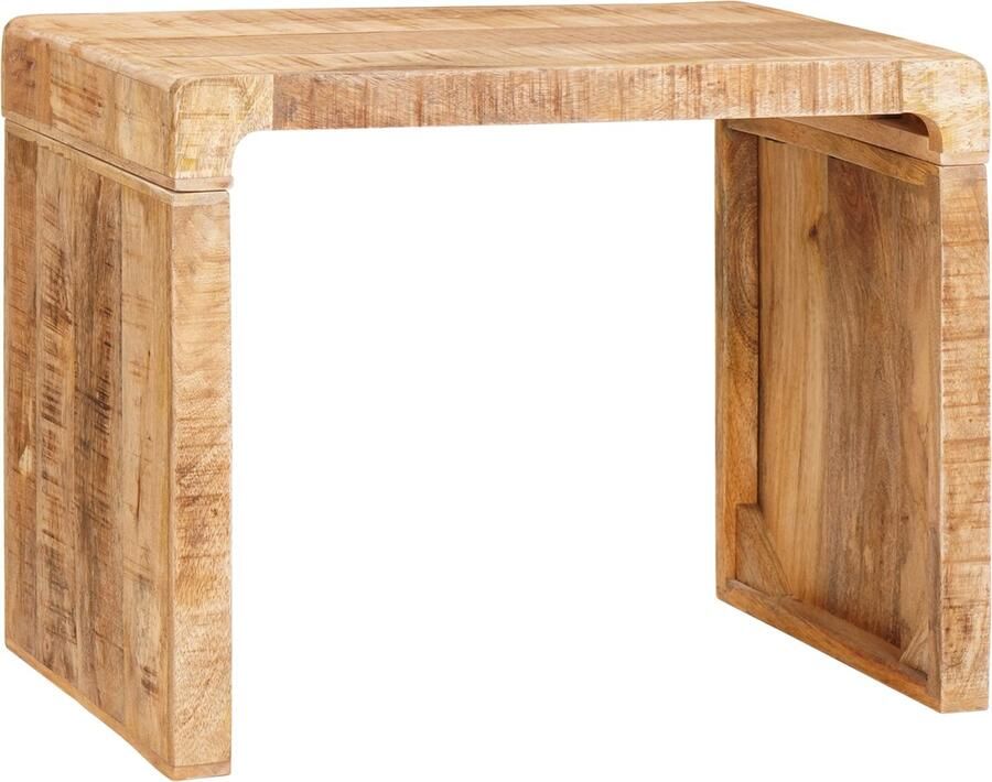 VidaXL Bijzettafel Bruin 60 x 35 x 46 cm Massief mango hout