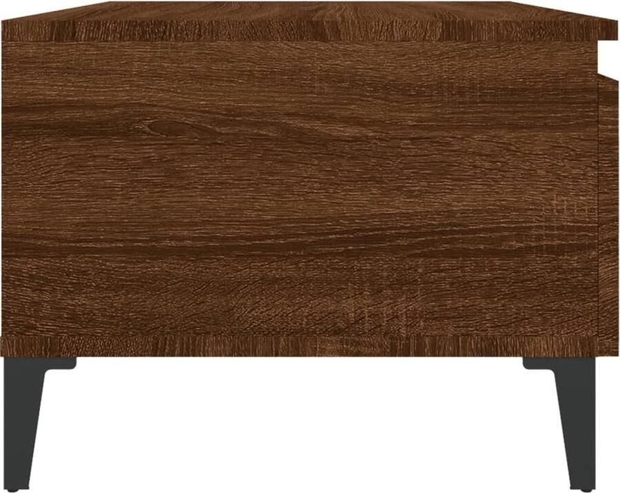 VidaXL Bijzettafel Bruineiken 50x46x35 cm Bijzettafel Industrieel Design Houten Tafel Bruine Meubels Salontafel Kastje Opbergruimte Woonaccessoires Living Accessoires Kleine Tafeltjes - Foto 2