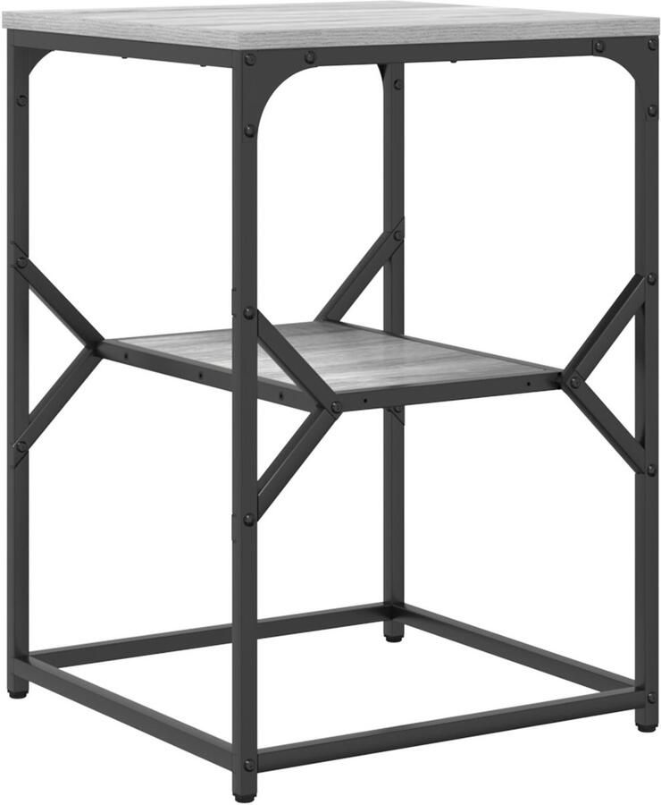 VidaXL Grijs Sonoma Bewerkt Hout Compact Nachtkastje Rechthoekig - Foto 2