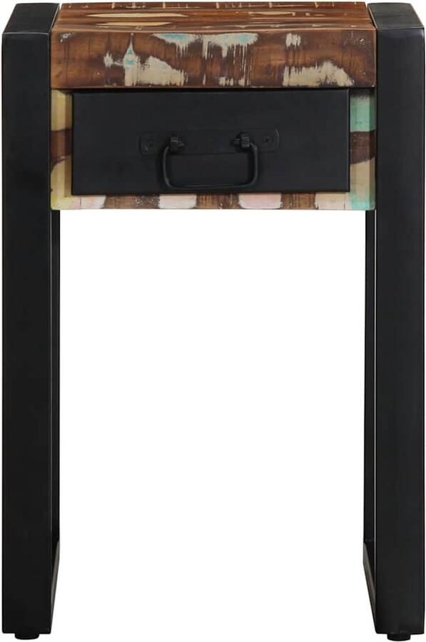 VidaXL Bijzettafel Massief Gerecycled Hout 35x35x50 cm Bijzettafel Bijzettafels Accenttafel Bank Bijzettafel