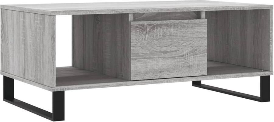 The Living Store Salontafel Trendy Bijzettafels of afmeting- 90 x 50 x 36.5 cm Ken- Duurzaam materiaal Salontafel Bijzettafel Houten Salontafel Grijze Salontafel Trendige Salontafel - Foto 6