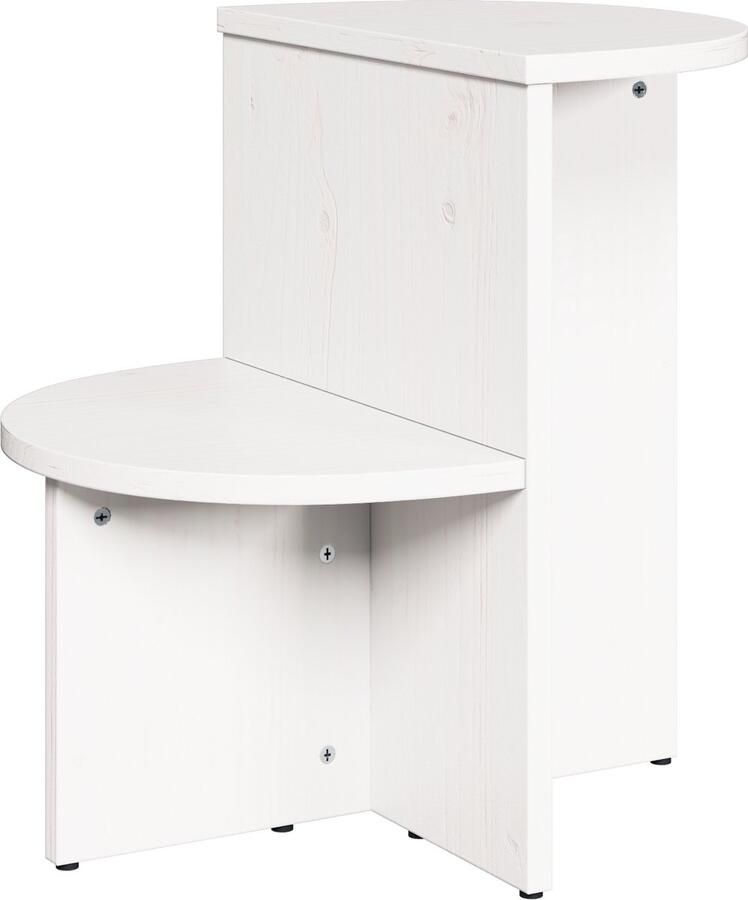 VidaXL Bijzettafel Wit 50 x 40 x 50 cm Massief grenenhout