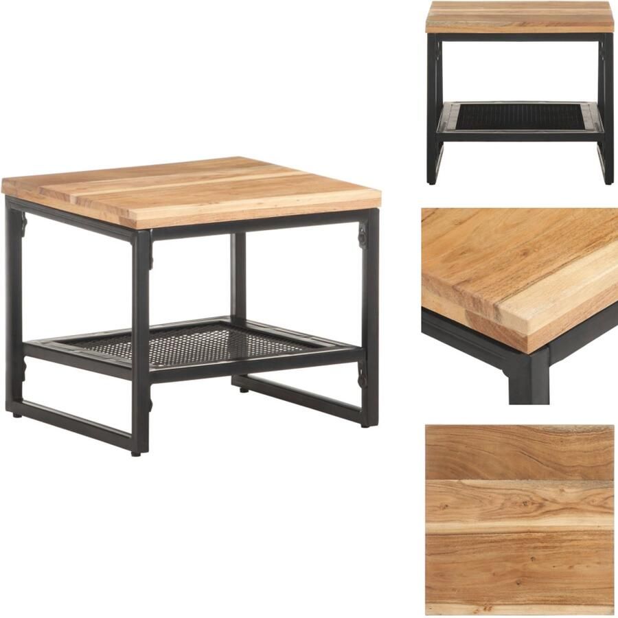 VidaXL Bijzettafeltje Bijzettafeltjes Houten Tafeltje Houten Tafeltjes Bijzettafel 40x40x35 cm massief acaciahout