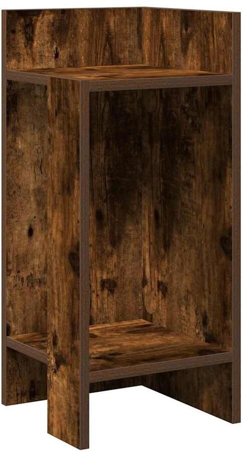 VidaXL Bijzettafel Bijzettafels Accenttafel Bank Bijzettafel Bijzettafeltje met plank 25 5x27x60 cm gerookt eikenkleurig