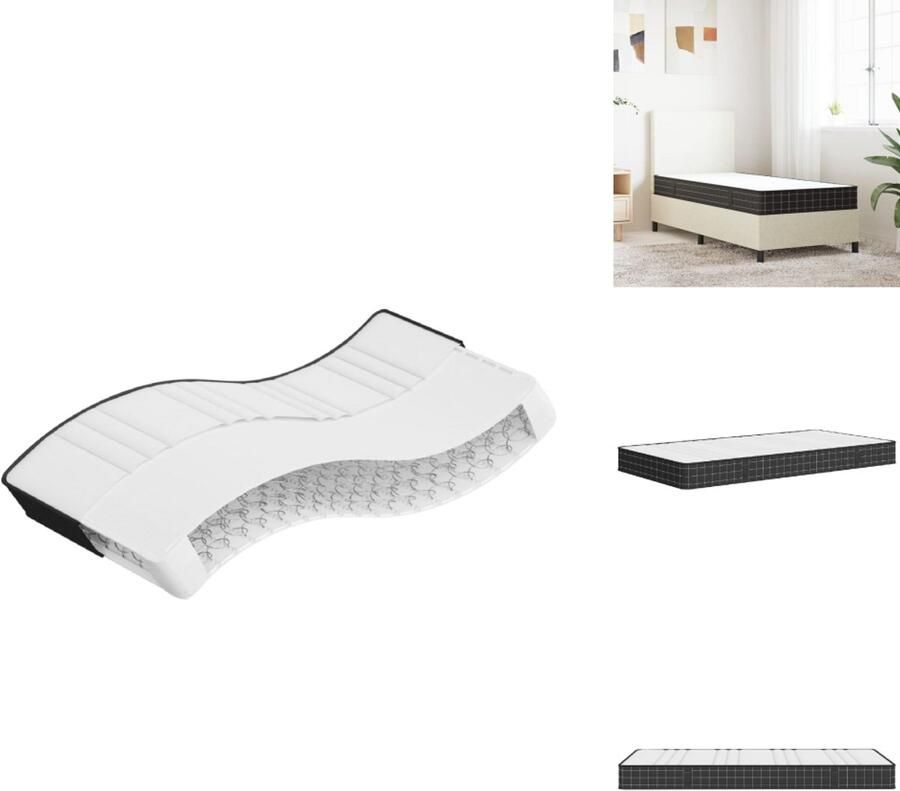 VidaXL Binnenveringmatras Binnenveringmatrassen Eenpersoonsmatras Eenpersoons Matras Binnenveringmatras middelhard 80x200 cm