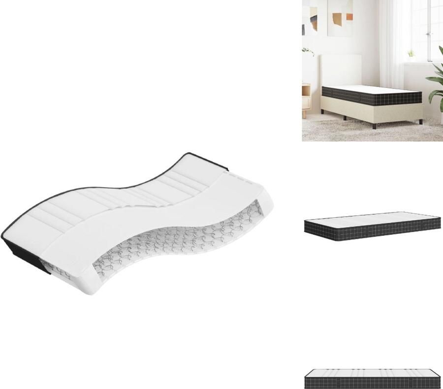 VidaXL Binnenveringmatras Binnenveringmatrassen Eenpersoonsmatras Eenpersoons Matras Binnenveringmatras middelhard 90x190 cm Single Size