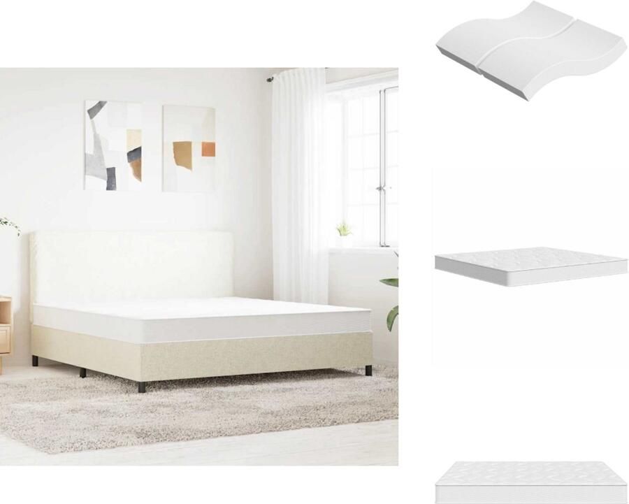 The Living Store Binnenveringmatras middelhard 180x200 cm Pocketveringmatras Binnenveringmatras Matras 180x200 Matras Medium Hard Slaapcomfort - Foto 4