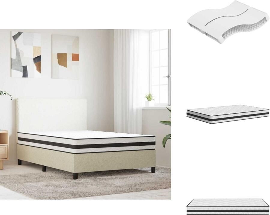 VidaXL Binnenveringmatras Binnenveringmatrassen Tweepersoonsmatras Tweepersoons Matras Binnenveringmatras middelhard 140x200 cm