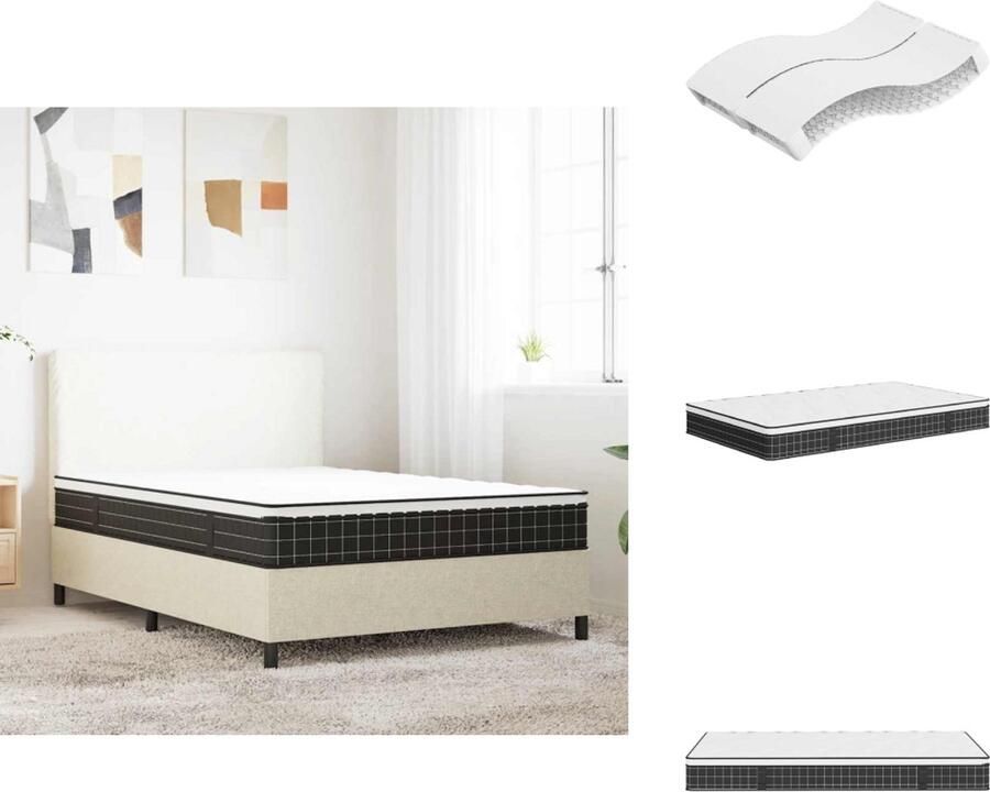 VidaXL Binnenveringmatras Binnenveringmatrassen Tweepersoonsmatras Tweepersoons Matras Binnenveringmatras middelhard 120x200 cm