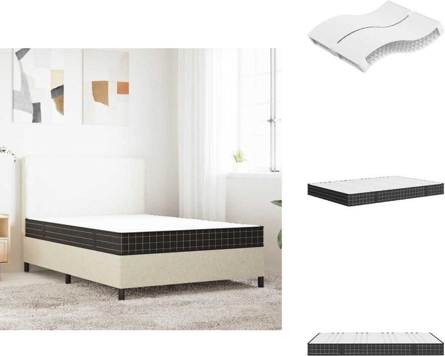 VidaXL Binnenveringmatras Binnenveringmatrassen Tweepersoonsmatras Tweepersoons Matras Binnenveringmatras middelhard 140x200 cm