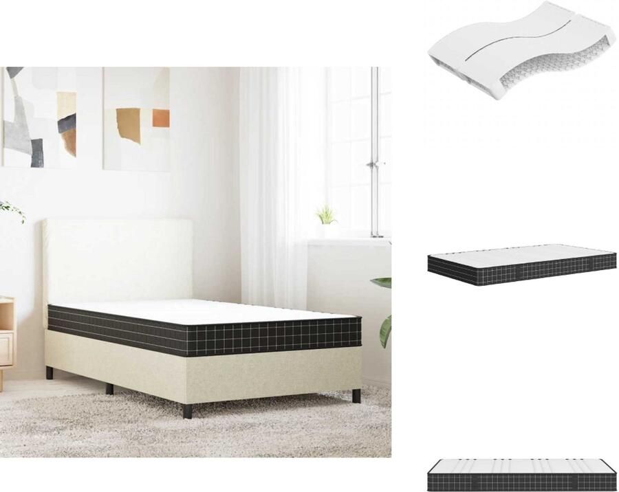 The Living Store Binnenveringmatras middelhard 120x200 cm Binnenveringmatras Binnenveringmatrassen Tweepersoonsmatras Tweepersoons Matras