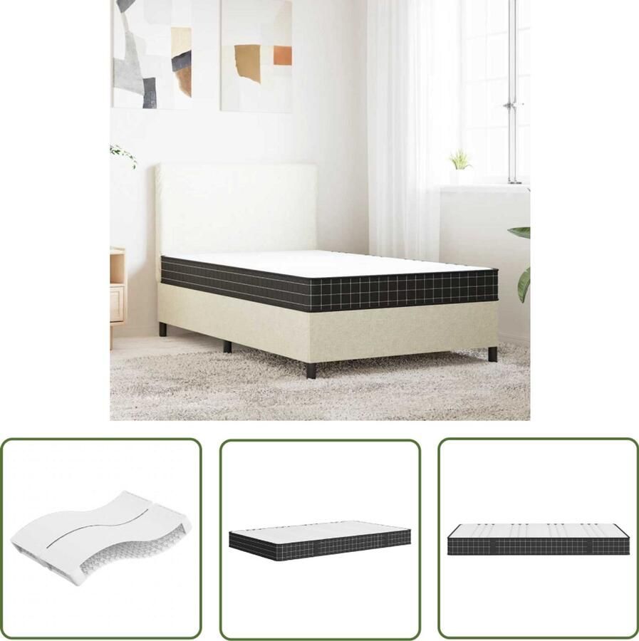 The Living Store Binnenveringmatras middelhard 120x200 cm Binnenveringmatras Binnenveringmatrassen Tweepersoonsmatras Tweepersoons Matras