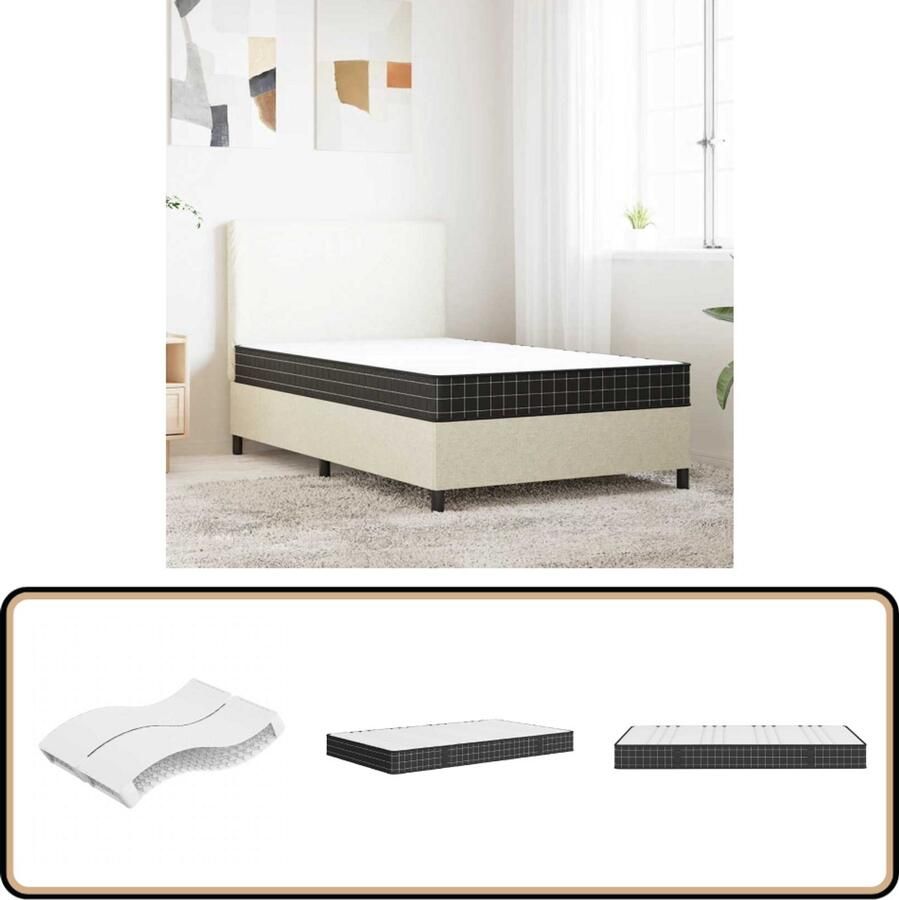 VidaXL Binnenveringmatras Middelhard 120x200 cm Binnenveringmatras Binnenveringmatrassen Tweepersoonsmatras Tweepersoons Matras