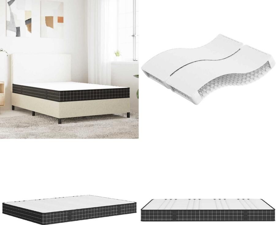 VidaXL Binnenveringmatras middelhard 140x200 cm Binnenveringmatras Binnenveringmatrassen Tweepersoonsmatras Tweepersoons Matras