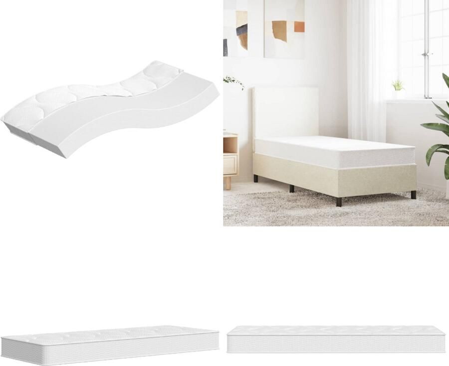 VidaXL Binnenveringmatras middelhard 90x200 cm Binnenveringmatras Binnenveringmatrassen Eenpersoonsmatras Eenpersoons Matras - Foto 2