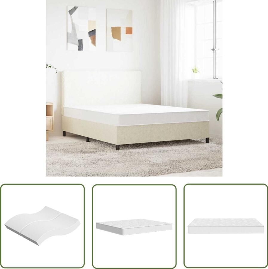 The Living Store Binnenveringmatras middelhard 160x200 cm Pocketveringmatras Binnenveringmatras Matras 160x200 Medium Hard Comfortabel Slapen