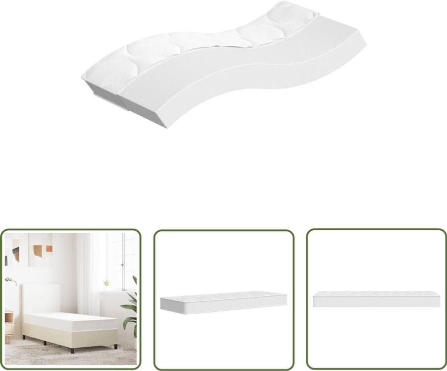 The Living Store Binnenveringmatras middelhard 80x200 cm Binnenveringmatras Binnenveringmatrassen Eenpersoonsmatras Eenpersoons Matras