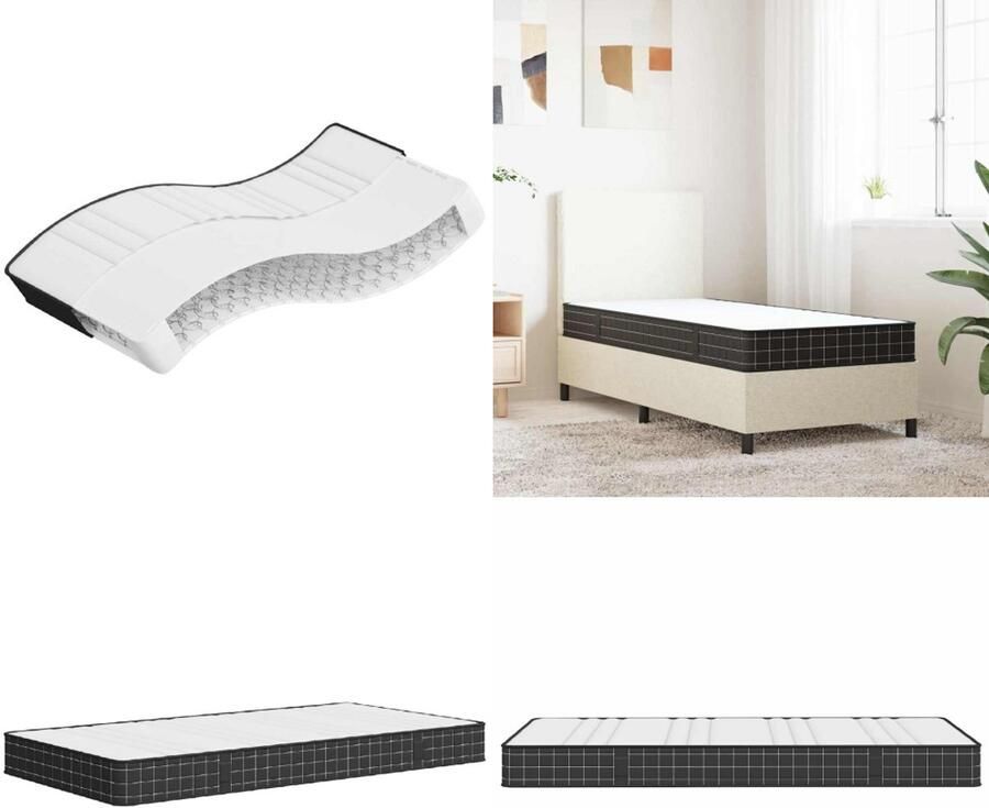 VidaXL Binnenveringsmatras voor kinderen middelhard 80x160 cm Binnenveringmatras Binnenveringmatrassen Matras Bed Matras