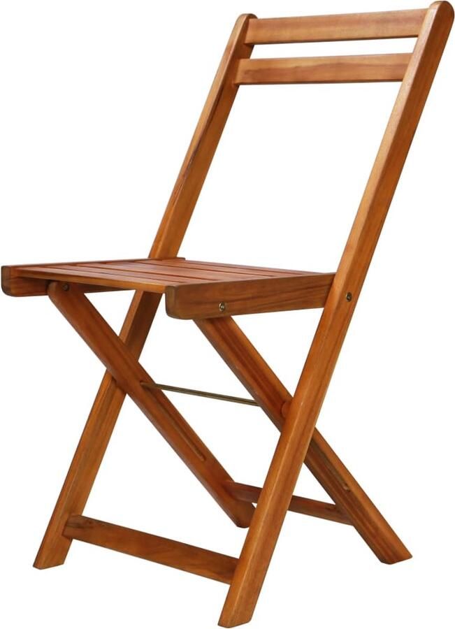 VidaXL Bistrostoelen Set van 2 Massief Acaciahout Bistrostoelen Tuinset Acacia Hout Buitentoog Meubels Outdoor Furniture
