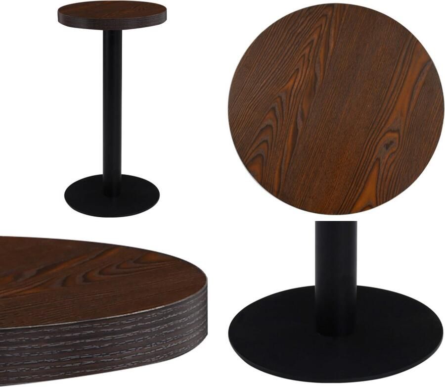 VidaXL Bistrotafel 40 cm MDF donkerbruin Bistrotafel Bistrotafels Bistro Tafel Bistro Tafels