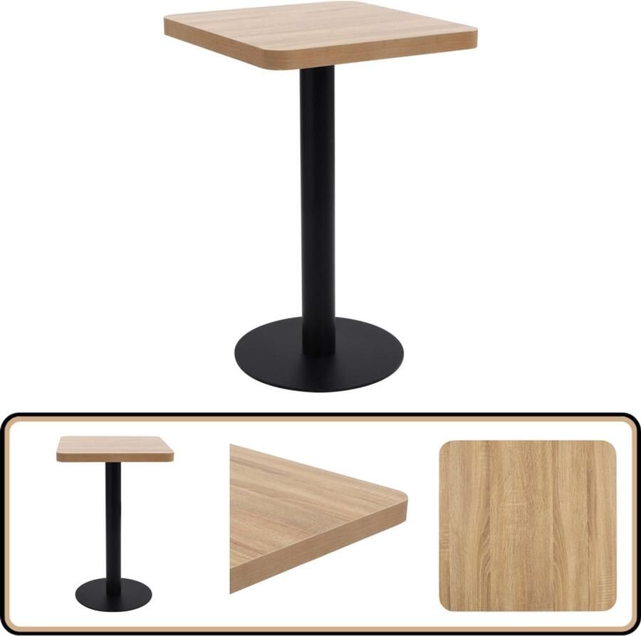 VidaXL -Bistrotafel-50x50-cm-MDF-lichtbruin