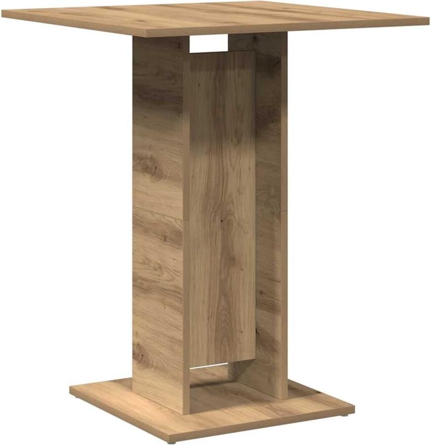 VidaXL Bistrotafel 60x60x75 cm spaanplaat artisanaal eikenkleurig