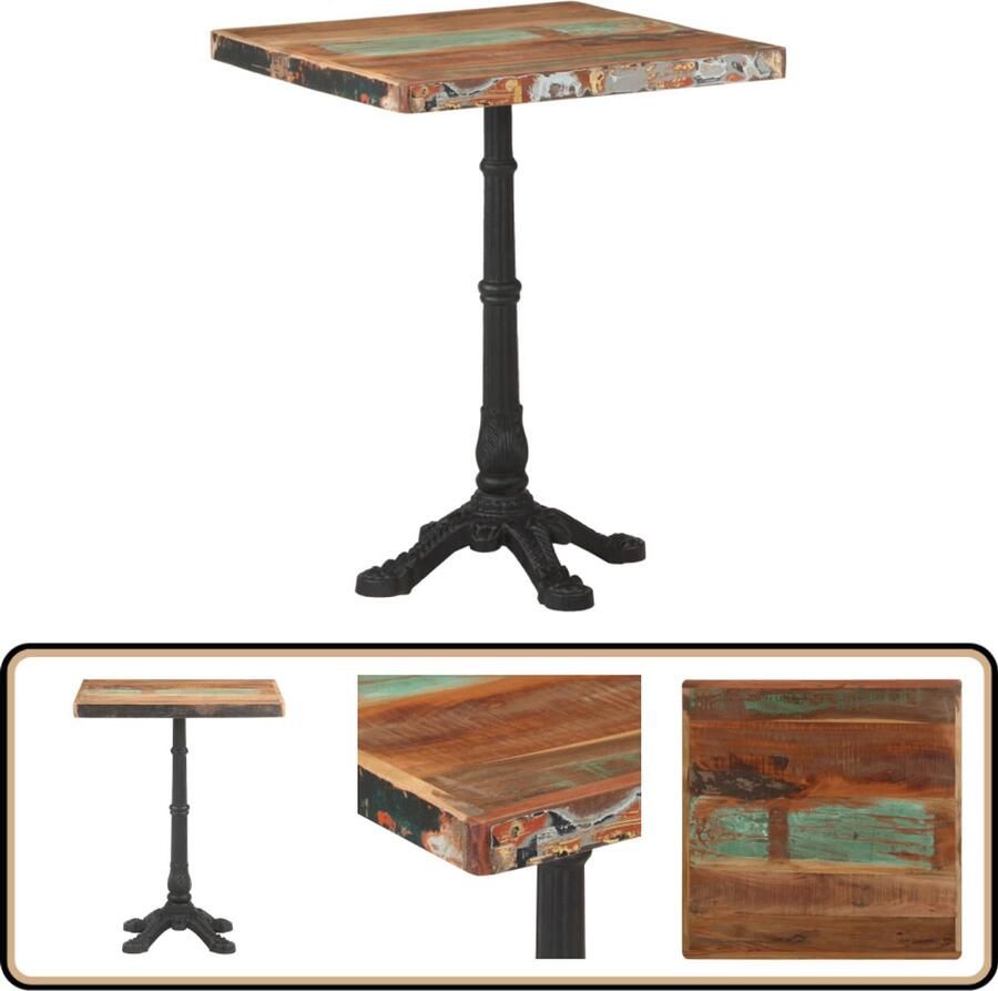 VidaXL Bistrotafel 60x60x76 cm Gerecycled Hout Bistrotafel Bistrotafels Tafel Tafels
