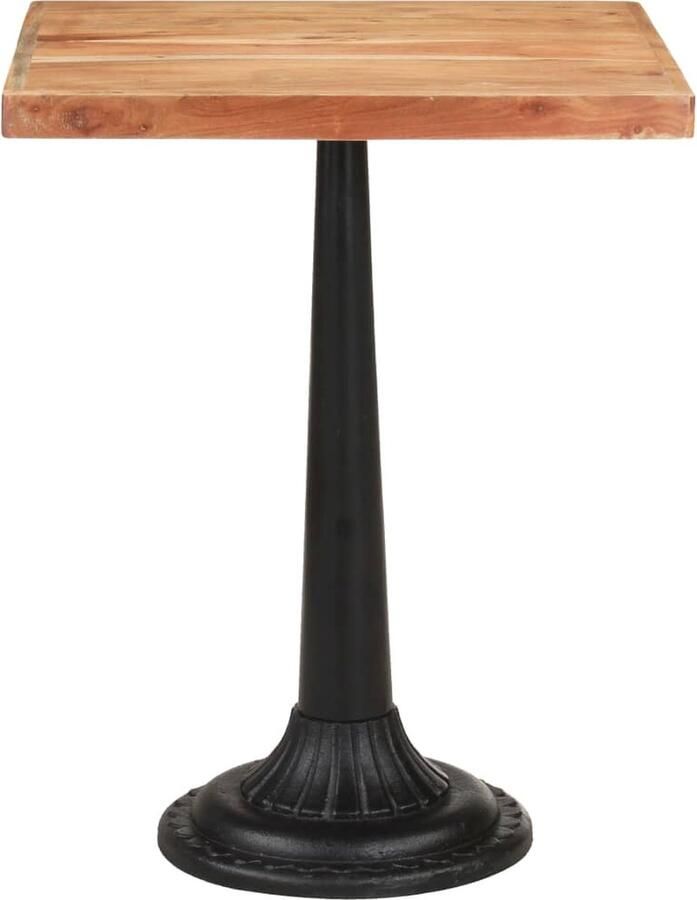 VidaXL Bistrotafel Massief Acaciahout 60x60x76 cm Bistrotafel Acacia Tafels Tuintafel Buitentafel Kleine Tafel Ronde Tafel Vintage Tafel Retro Tafel Balkon Tafel Patio Tafel Cafetafel