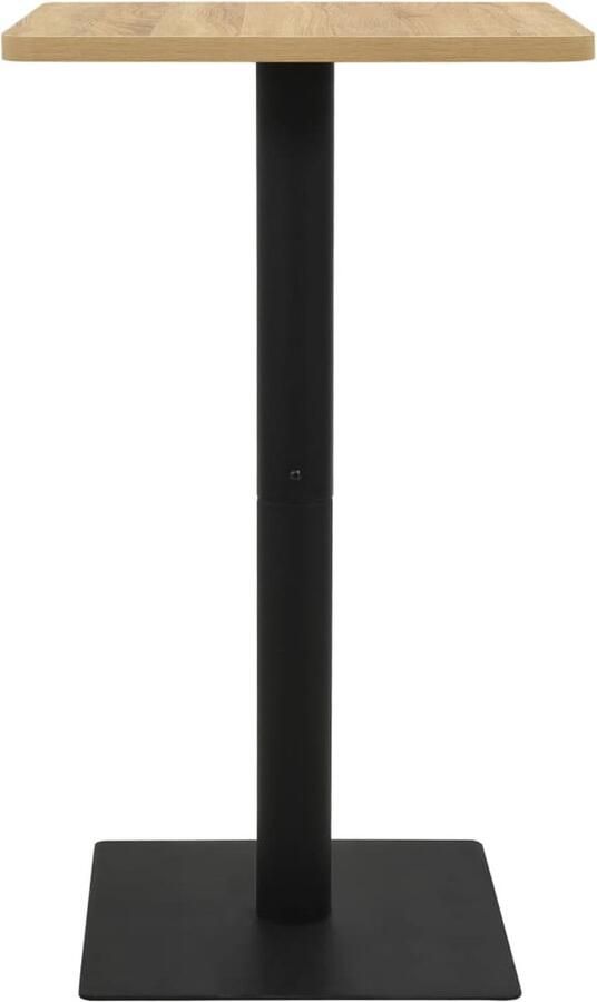 VidaXL Bistrotafel 70x70x107 cm Eiken en zwart Romantische Tafels Bistrotafel Houten Tafel Eiken Tafel Kleine Tafel Cafe Tafel Terras Tafel Buiten Tafel Binnen Tafel Salontafel Ontbijttafel Dinertafel 2 Persoons Tafel