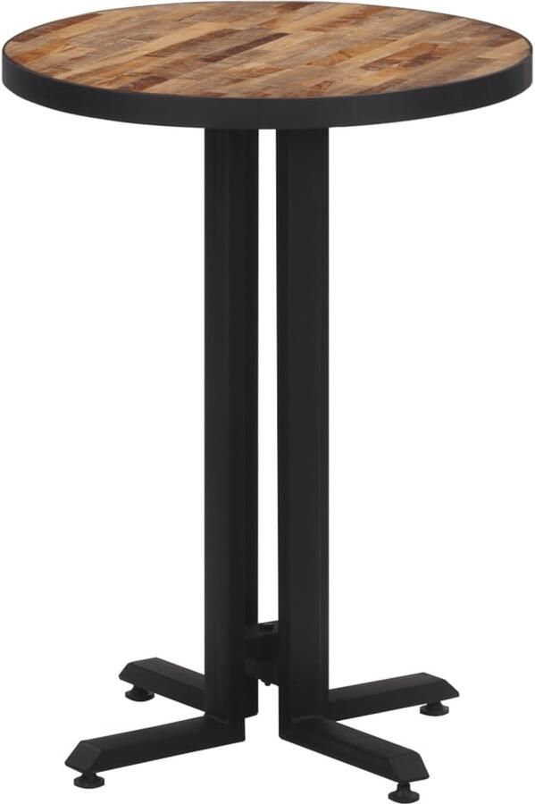 VidaXL Bistrotafel Bistrotafels Balkontafel Bistro Tafel Bistrotafel rond Ø55x76 cm massief gerecycled teakhout