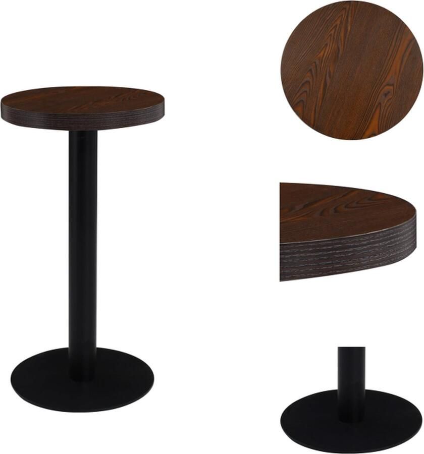 VidaXL Bistrotafel Bistrotafels Bistro Tafel Bistro Tafels Bistrotafel 40 cm MDF donkerbruin