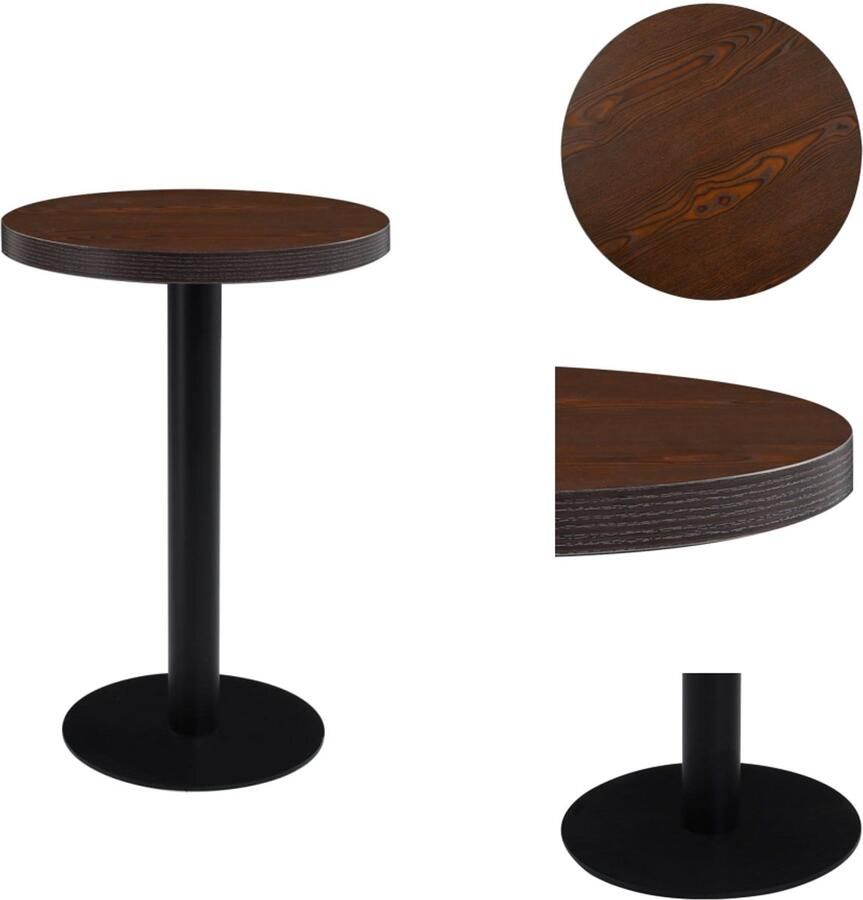 VidaXL Bistrotafel Bistrotafels Bistro Tafel Bistro Tafels Bistrotafel 60 cm MDF donkerbruin