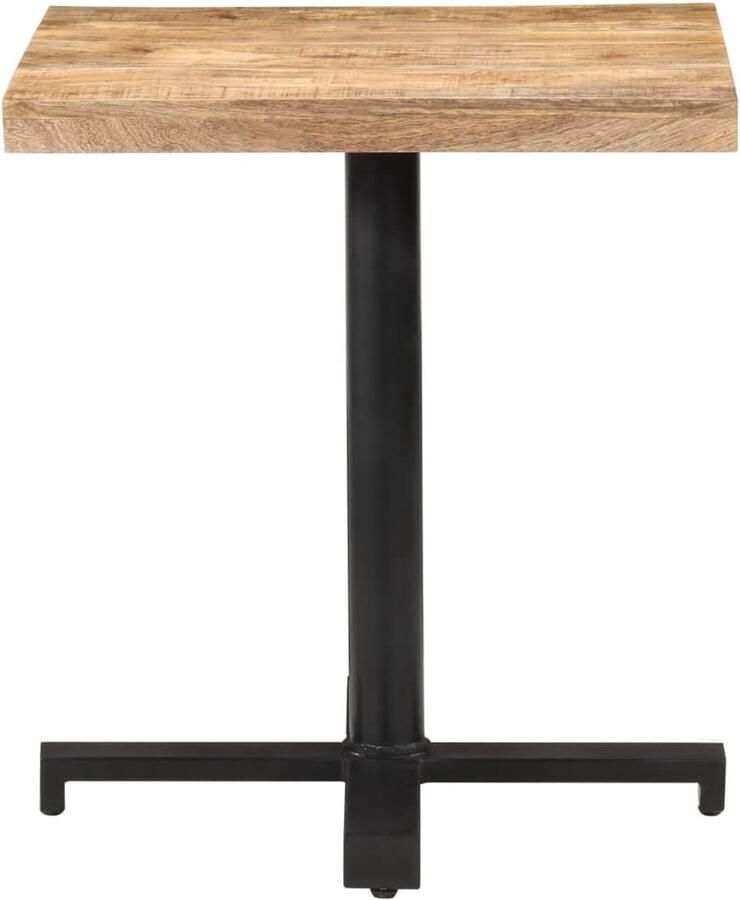 VidaXL Bistrotafel vierkant 70x70x75 cm ruw mangohout Bistrotafel Bistrotafels Tafel Tafels
