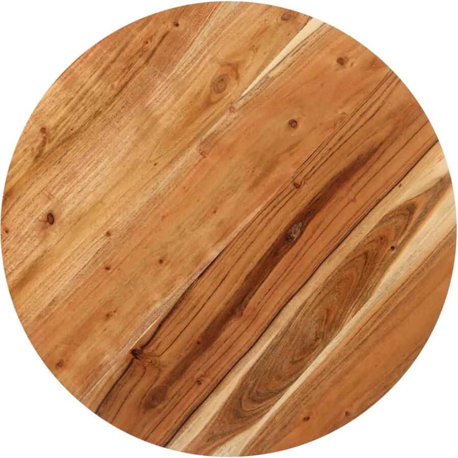 VidaXL Bistrotafel Rond 70x75 cm Massief Acaciahout Bistrotafel Acacia Hout Buitenmeubilair Tuintafel Eetkamerstoel Terras Meubelen Industriële Stijl Ronde Tafel Bruine Tafel - Foto 2
